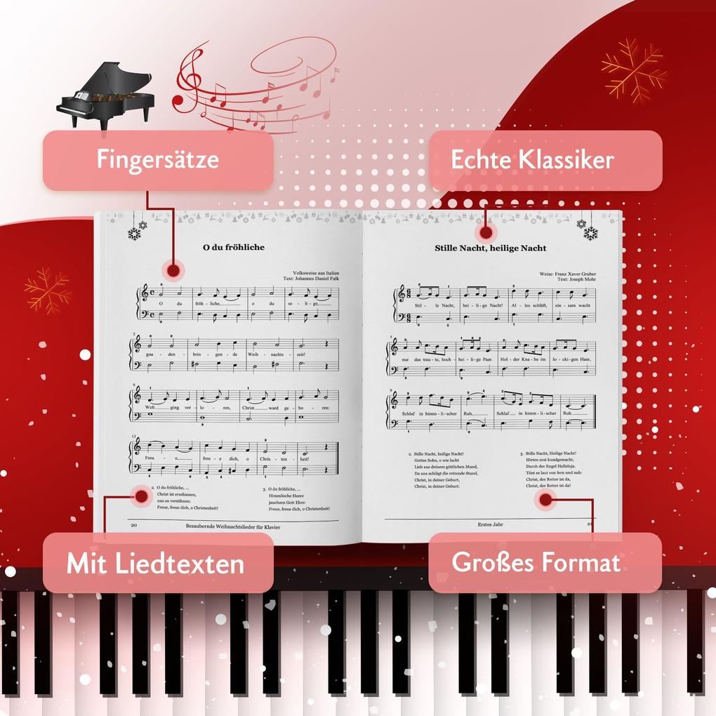 Weitere Ansicht: Bezaubernde Weihnachtslieder für Klavier | Franz Titscher