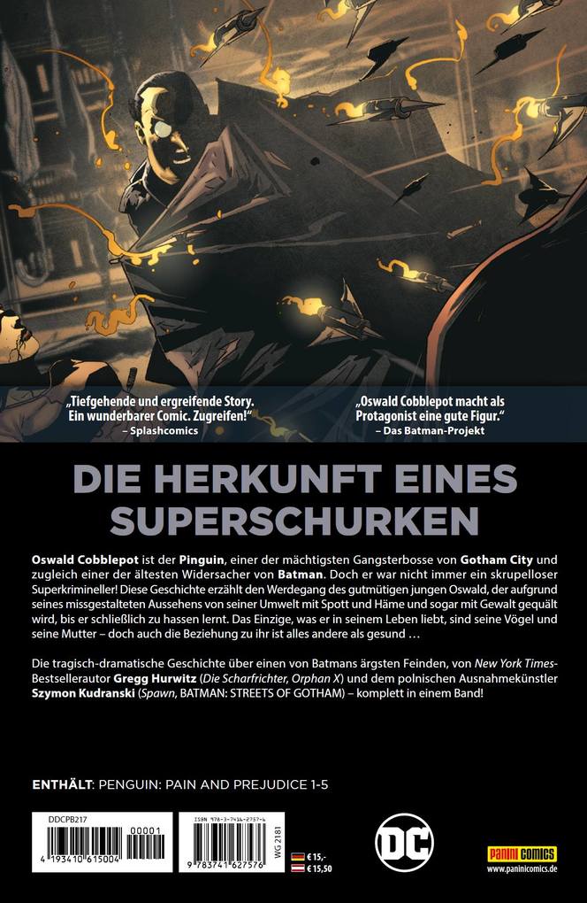 Weitere Ansicht: Batman/Pinguin: Schmerz und Vorurteil | Gregg Hurwitz, Szymon Kudranski