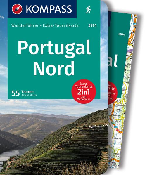Produktbild: KOMPASS Wanderführer Portugal Nord, 55 Touren mit Extra-Tourenkarte | Astrid Sturm