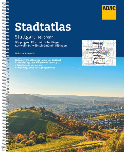 Produktbild: ADAC Stadtatlas Stuttgart, Heilbronn 1:20.000