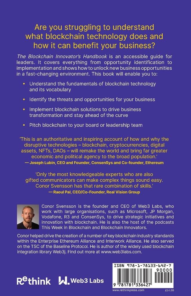 Weitere Ansicht: The Blockchain Innovator's Handbook | Conor Svensson