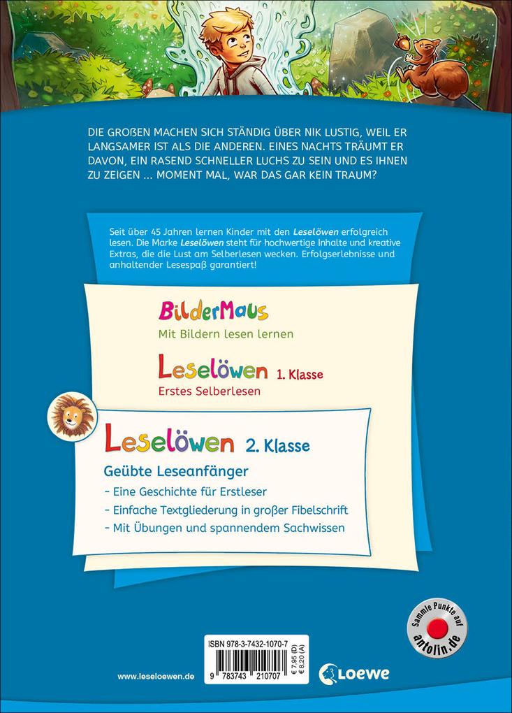 Weitere Ansicht: Leselöwen 2. Klasse - Die Magie des Tierwandlers (Großbuchstabenausgabe) | Anni Möwenthal