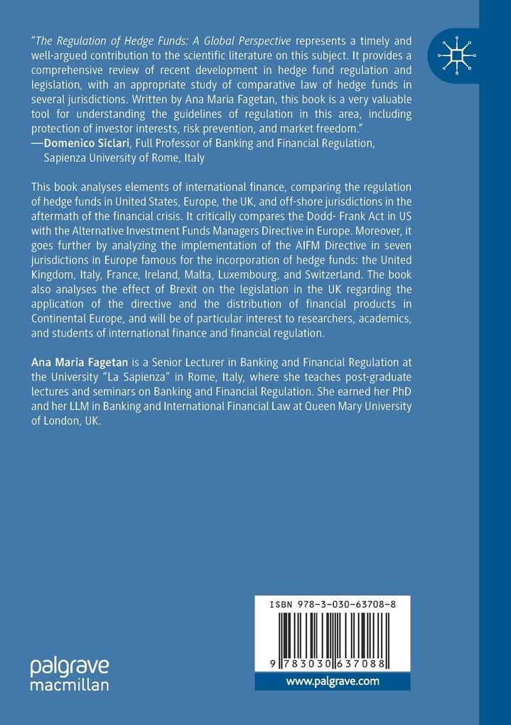 Weitere Ansicht: The Regulation of Hedge Funds | Ana Maria Fagetan
