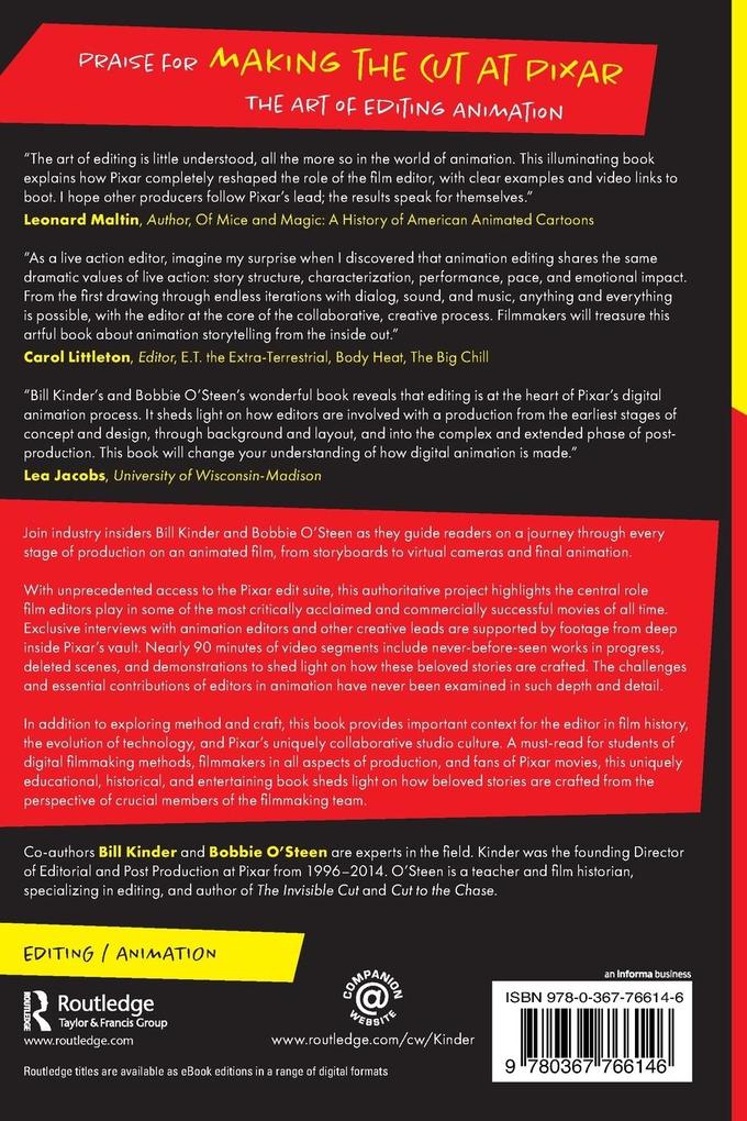 Weitere Ansicht: Making the Cut at Pixar | Bill Kinder, Bobbie O'Steen