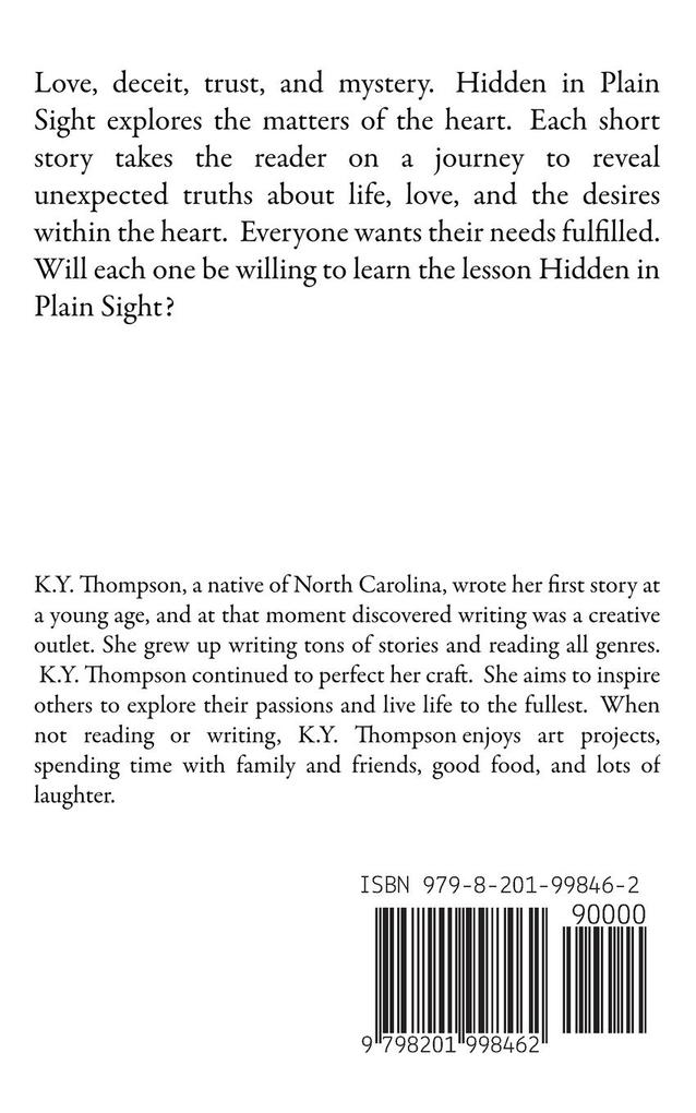 Weitere Ansicht: Hidden in Plain Sight | K. Y. Thompson