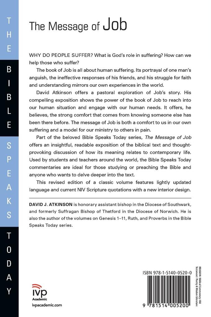 Weitere Ansicht: The Message of Job | David J Atkinson