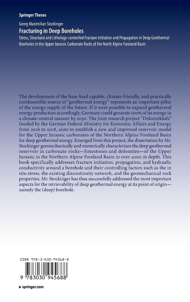 Weitere Ansicht: Fracturing in Deep Boreholes | Georg Maximilian Stockinger
