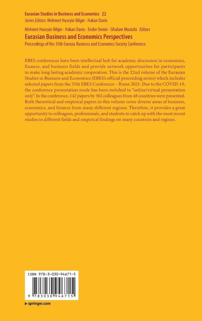 Weitere Ansicht: Eurasian Business and Economics Perspectives