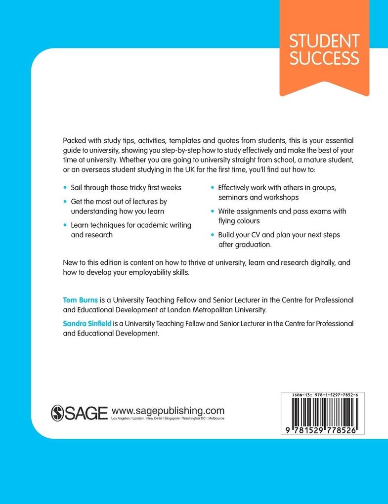 Weitere Ansicht: Essential Study Skills | Tom Burns, Sandra Sinfield