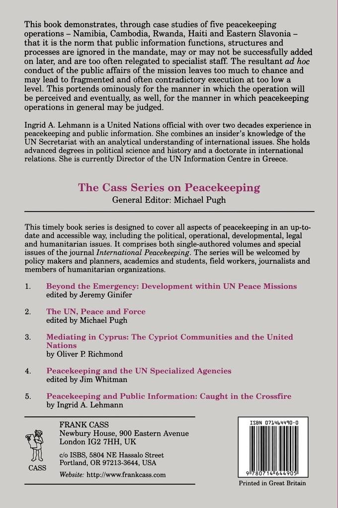 Weitere Ansicht: Peacekeeping and Public Information | Ingrid Lehmann