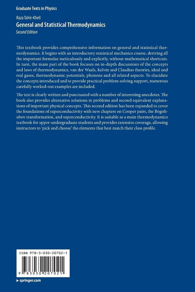 Weitere Ansicht: General and Statistical Thermodynamics | Raza Tahir-Kheli
