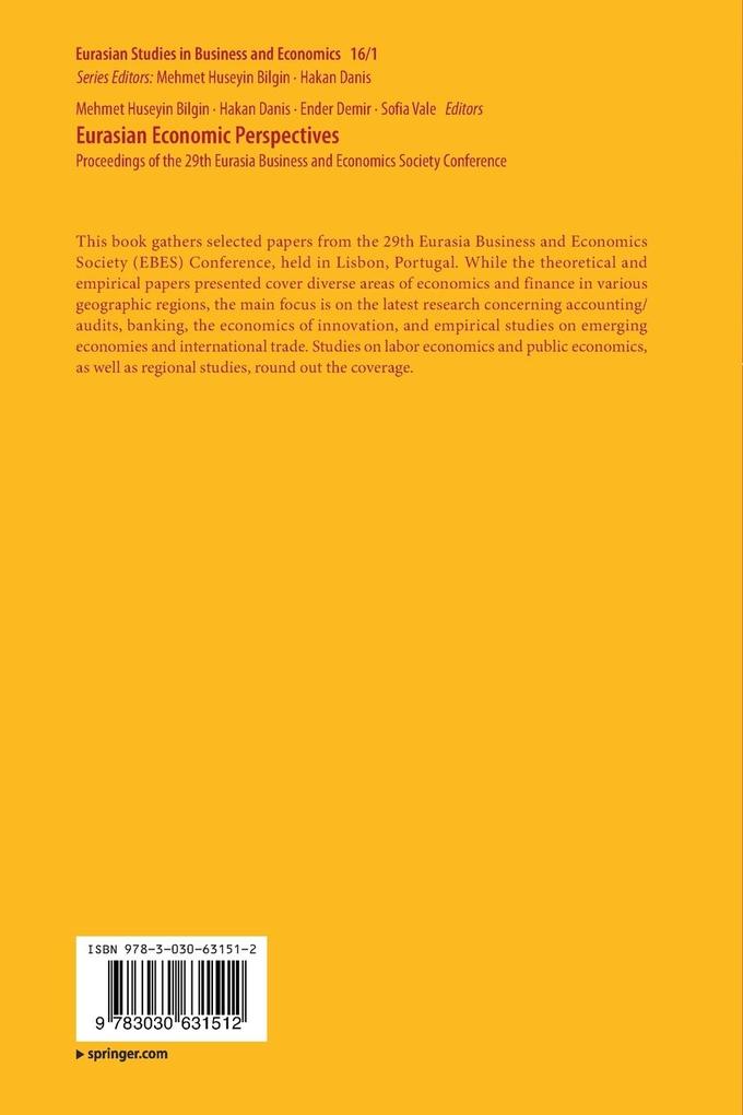 Weitere Ansicht: Eurasian Economic Perspectives