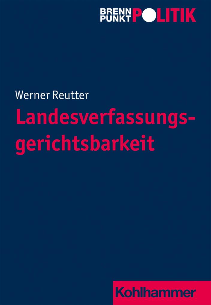 Produktbild: Landesverfassungsgerichtsbarkeit | Werner Reutter