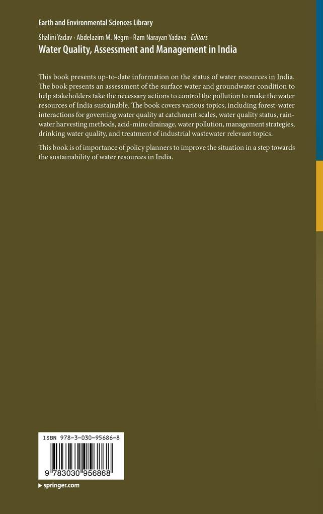 Weitere Ansicht: Water Quality, Assessment and Management in India