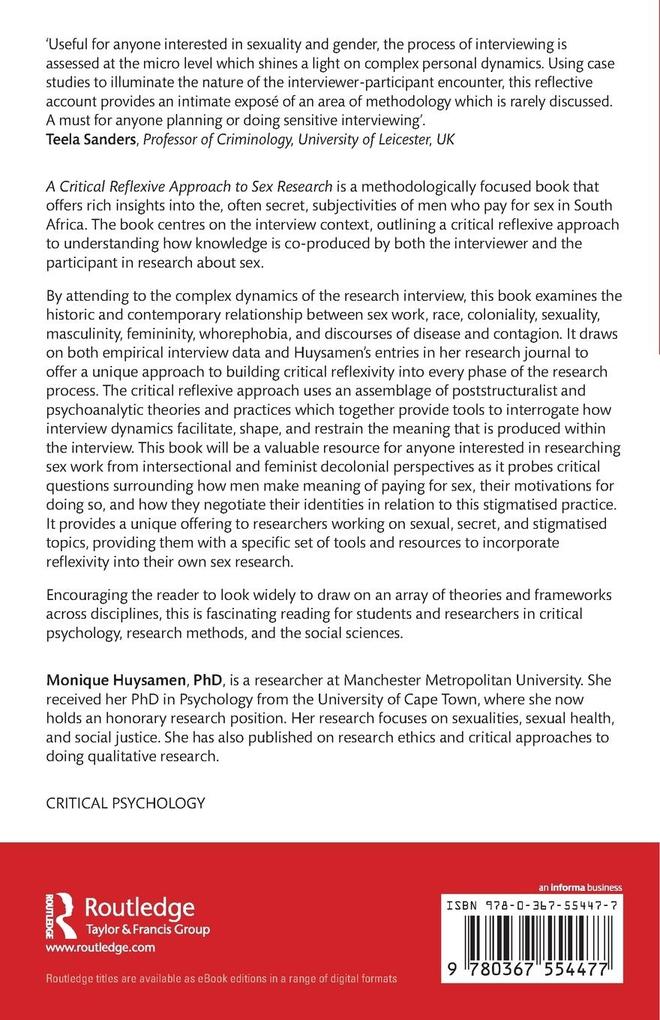 Weitere Ansicht: A Critical Reflexive Approach to Sex Research | Monique Huysamen