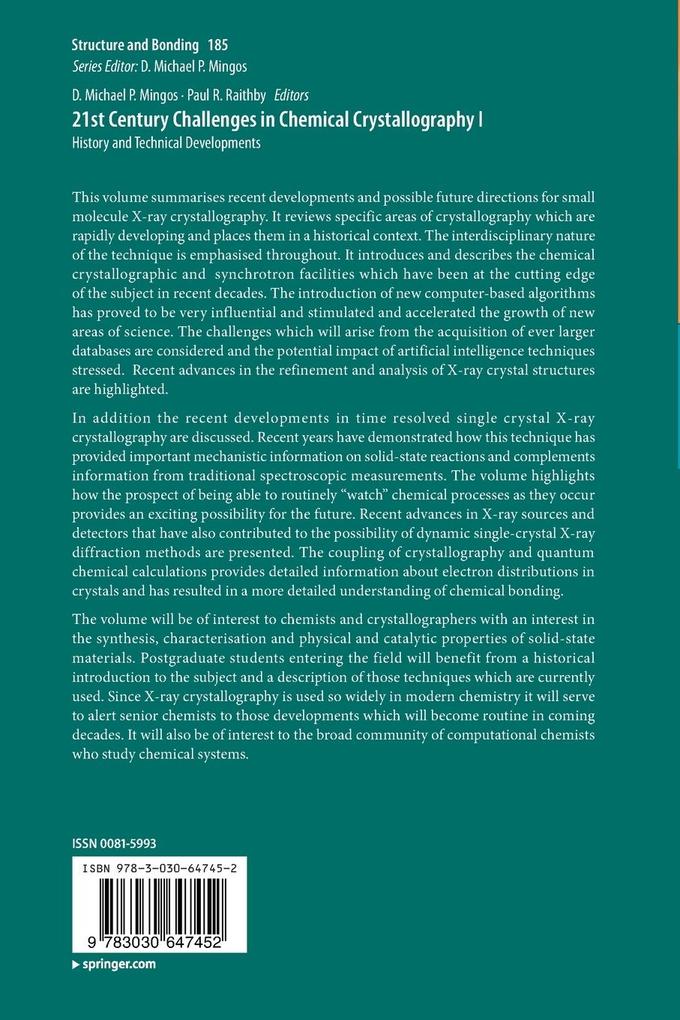 Weitere Ansicht: 21st Century Challenges in Chemical Crystallography I