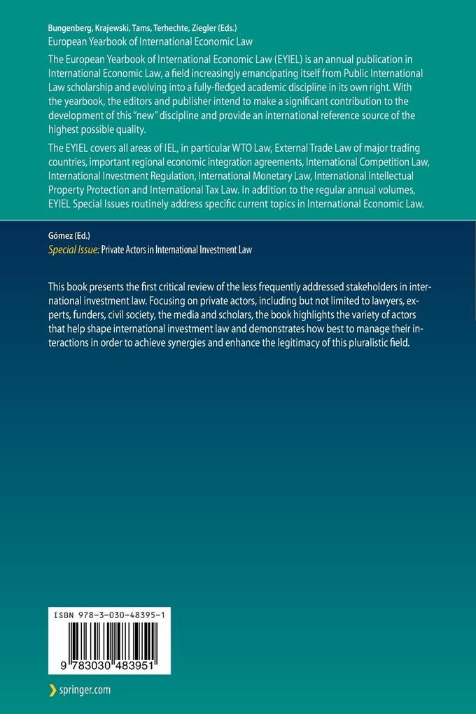 Weitere Ansicht: Private Actors in International Investment Law