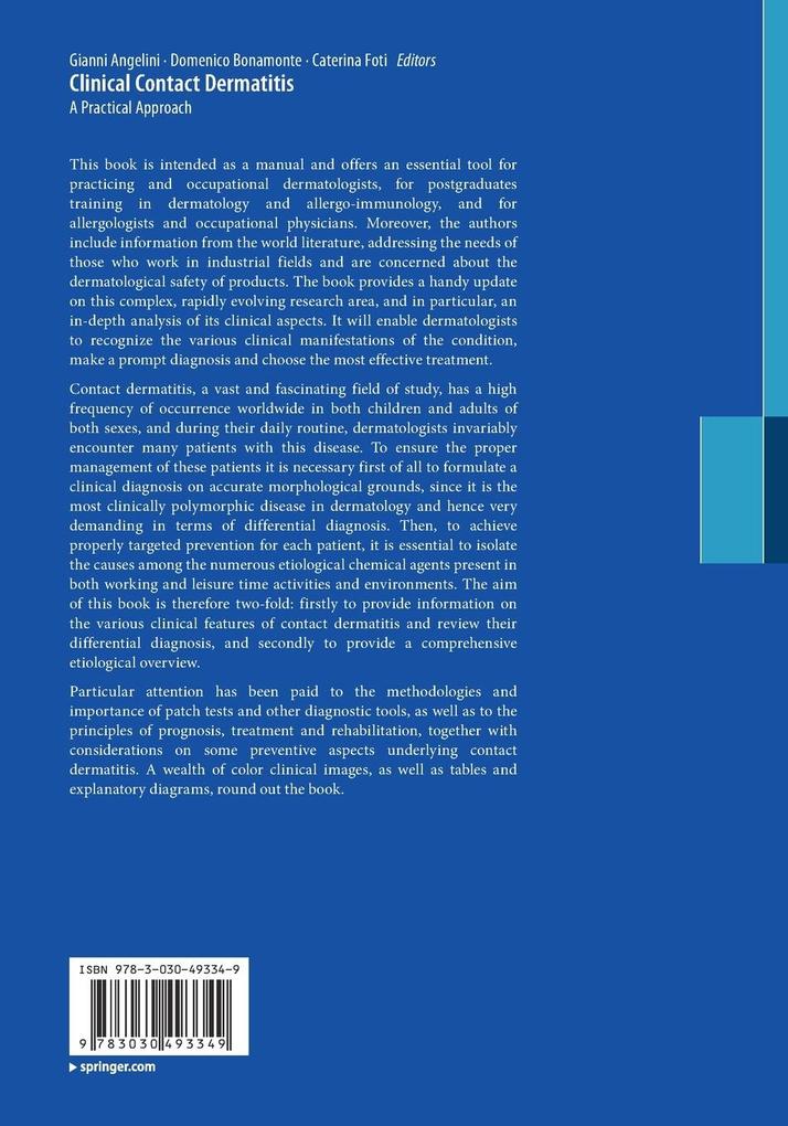 Weitere Ansicht: Clinical Contact Dermatitis