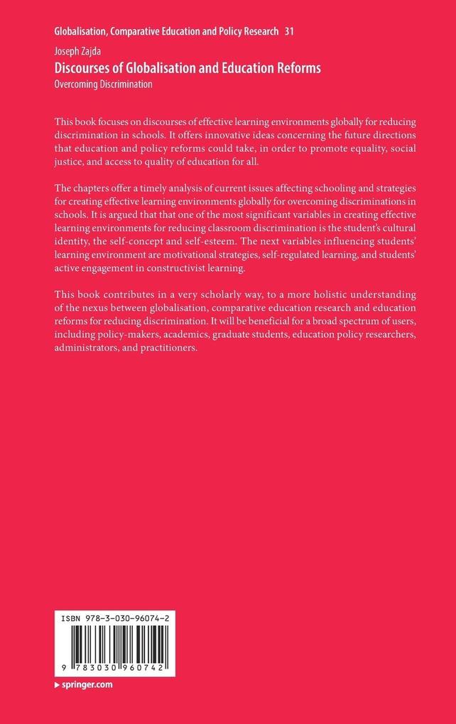 Weitere Ansicht: Discourses of Globalisation and Education Reforms | Joseph Zajda