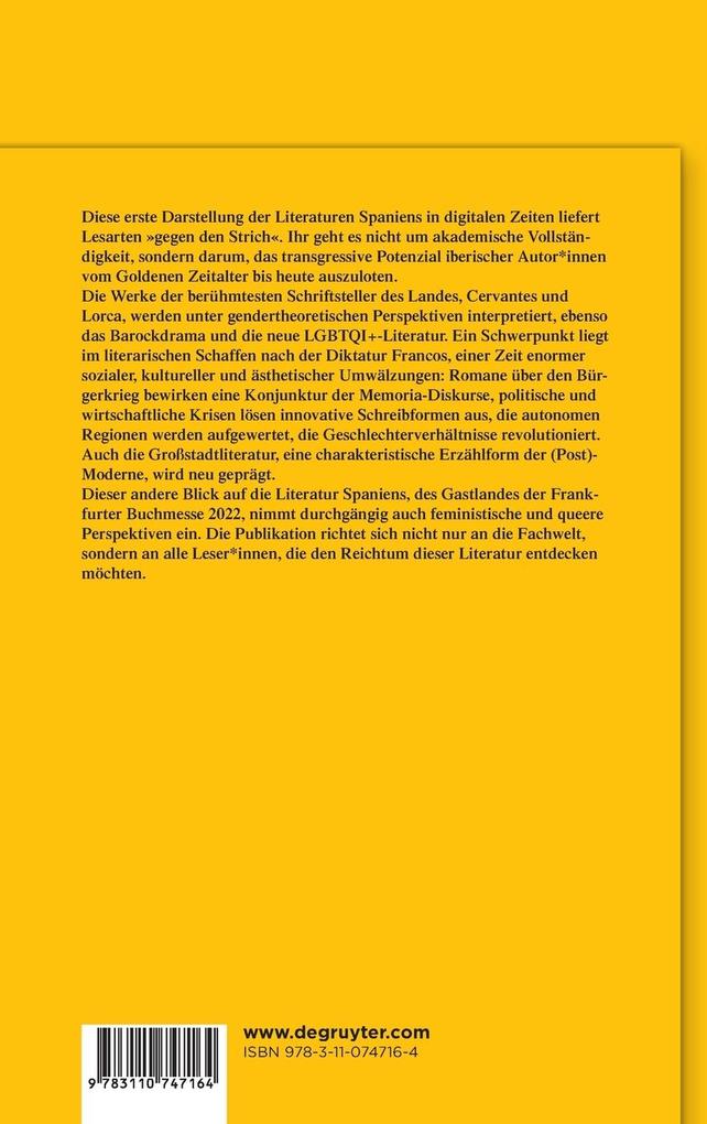 Weitere Ansicht: Eine andere Geschichte der spanischen Literatur | Dieter Ingenschay