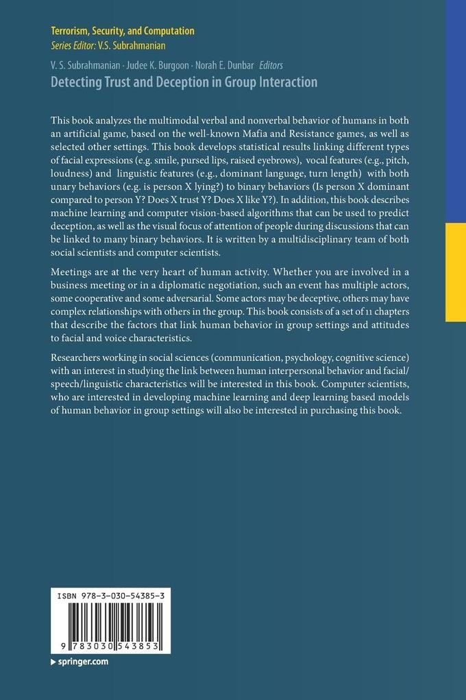 Weitere Ansicht: Detecting Trust and Deception in Group Interaction