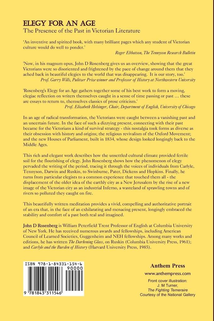 Weitere Ansicht: Elegy for an Age | John D. Rosenberg