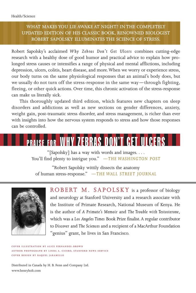 Weitere Ansicht: Why Zebras Don't Get Ulcers (Revised and Updated) | Robert M. Sapolsky
