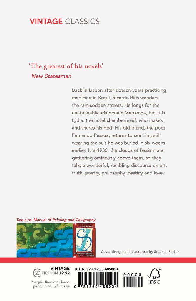 Weitere Ansicht: The Year of the Death of Ricardo Reis | Jose Saramago