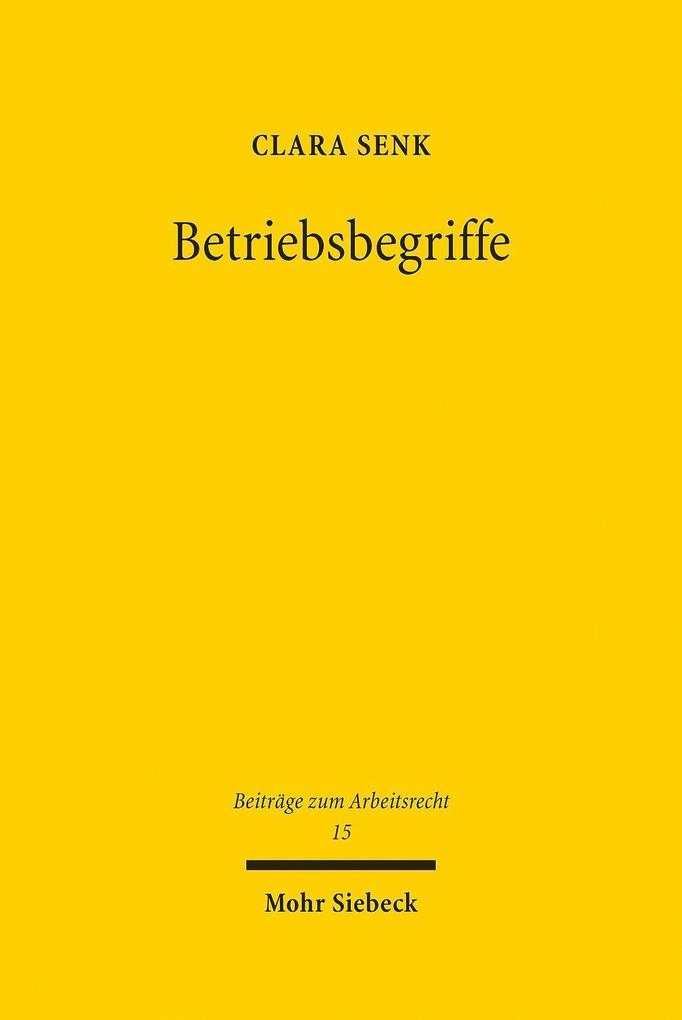 Produktbild: Betriebsbegriffe | Clara Senk, Clara Winkel (geb. Senk)