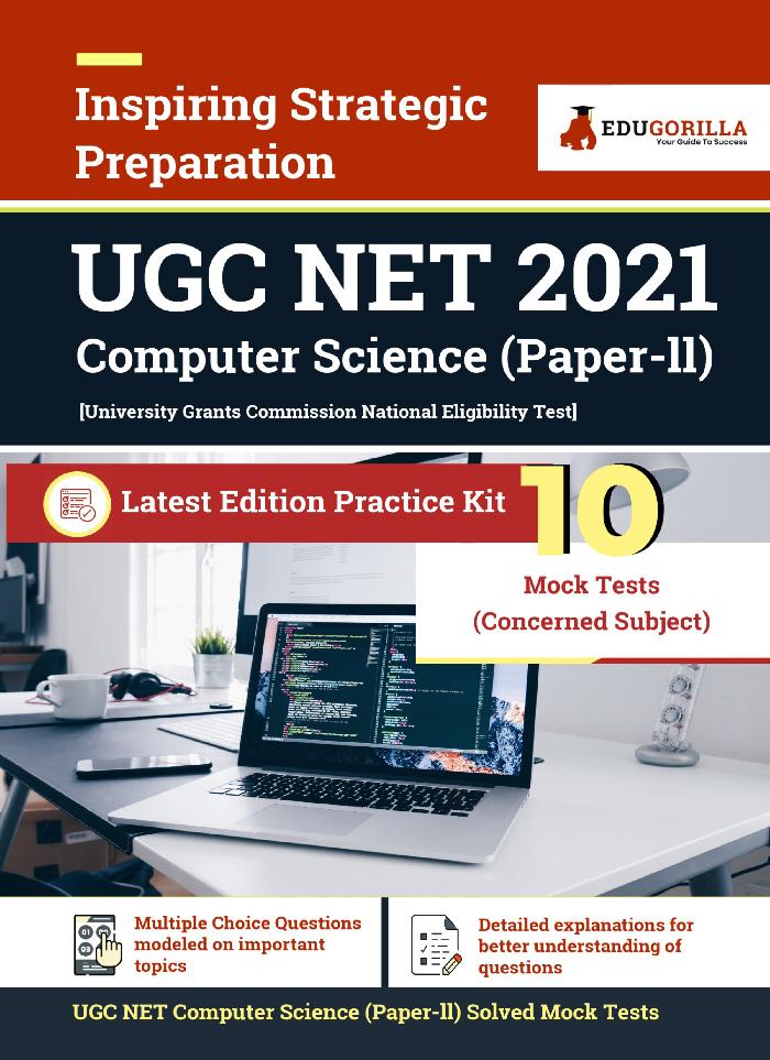 Produktbild: UGC NET (National Eligibility Test) Computer Science Exam 2021 | Paper II | 10 Full-length Mock Tests (Solved) in English | Latest Pattern Kit by EduGorilla | EduGorilla Prep Experts