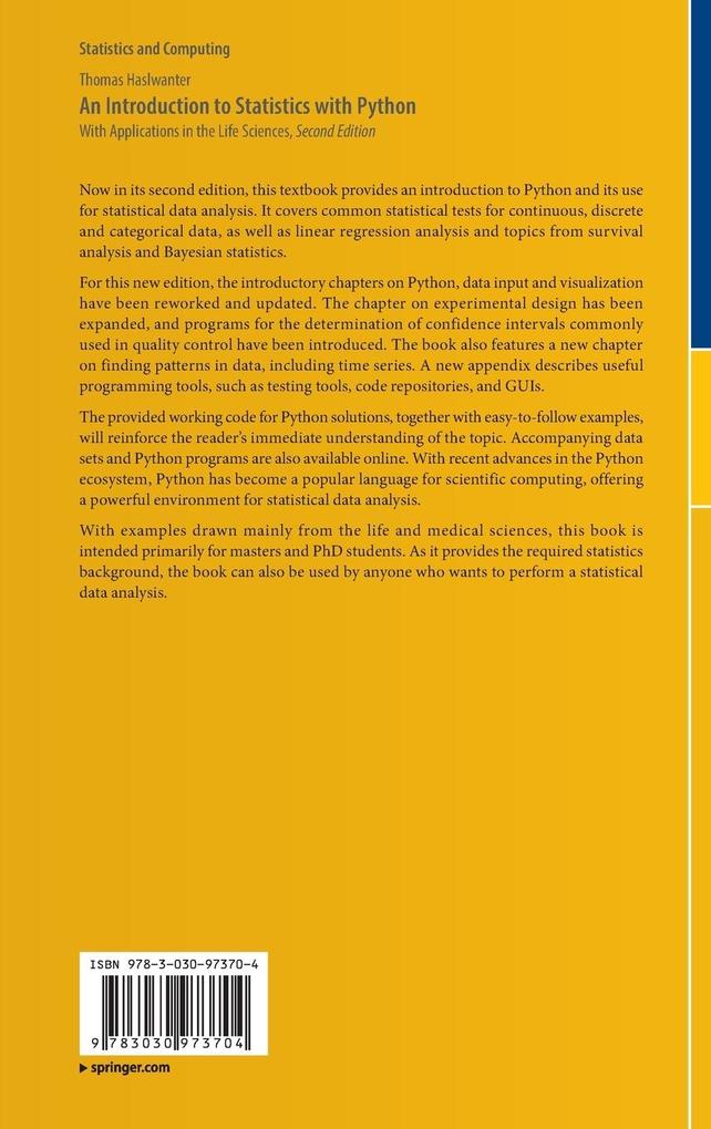 Weitere Ansicht: An Introduction to Statistics with Python | Thomas Haslwanter