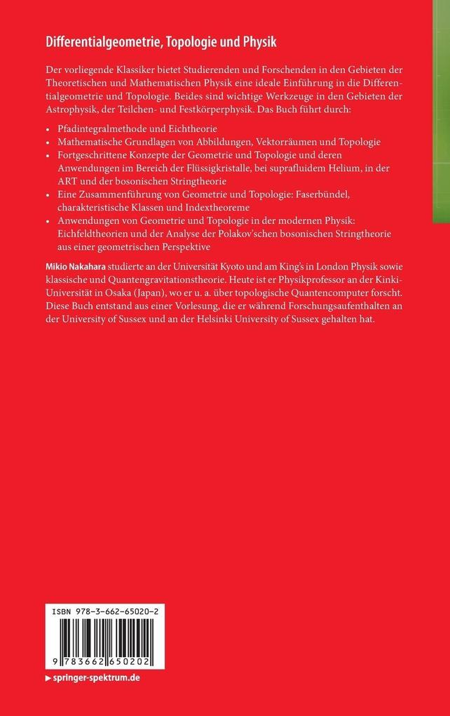 Weitere Ansicht: Differentialgeometrie, Topologie und Physik | Mikio Nakahara