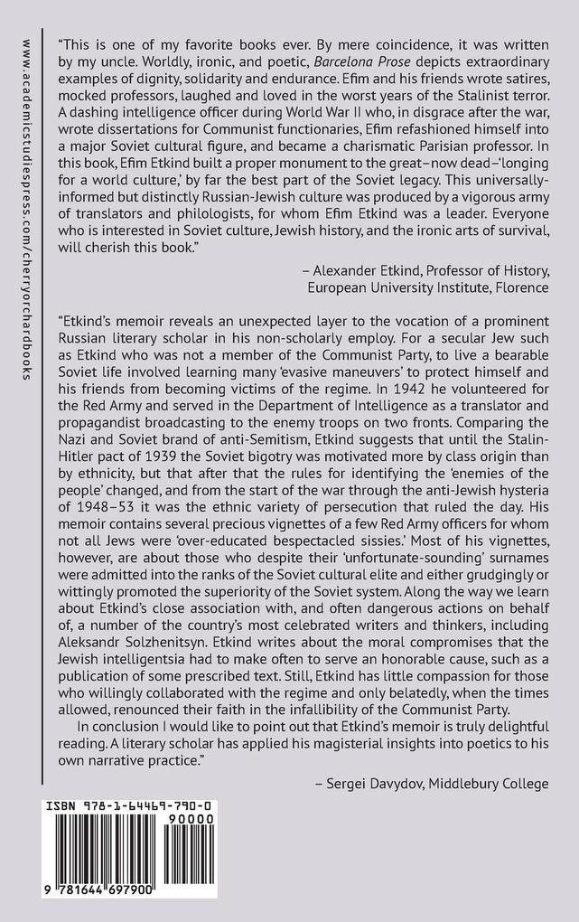 Weitere Ansicht: Barcelona Prose | Efim Etkind