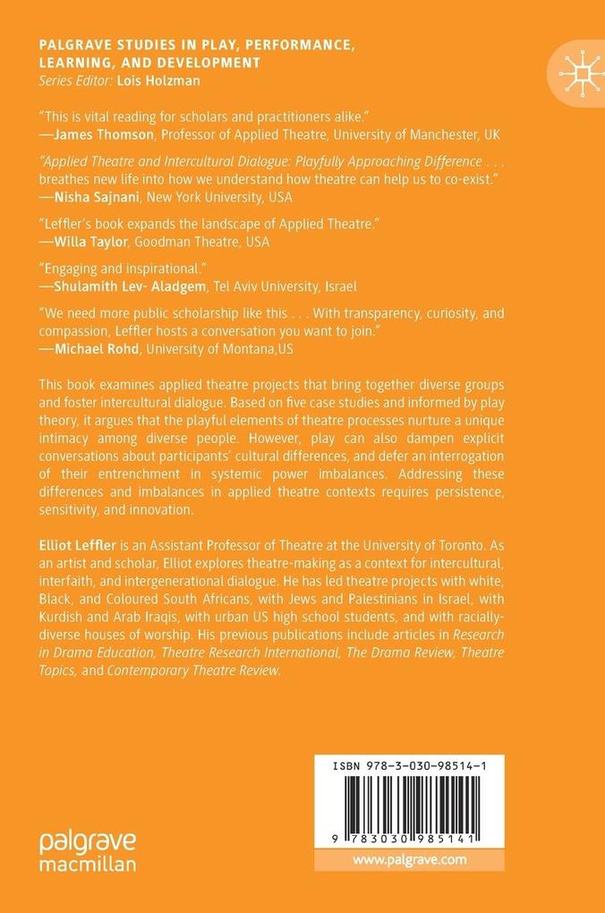 Weitere Ansicht: Applied Theatre and Intercultural Dialogue | Elliot Leffler