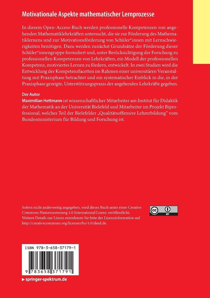 Weitere Ansicht: Motivationale Aspekte mathematischer Lernprozesse | Maximilian Hettmann