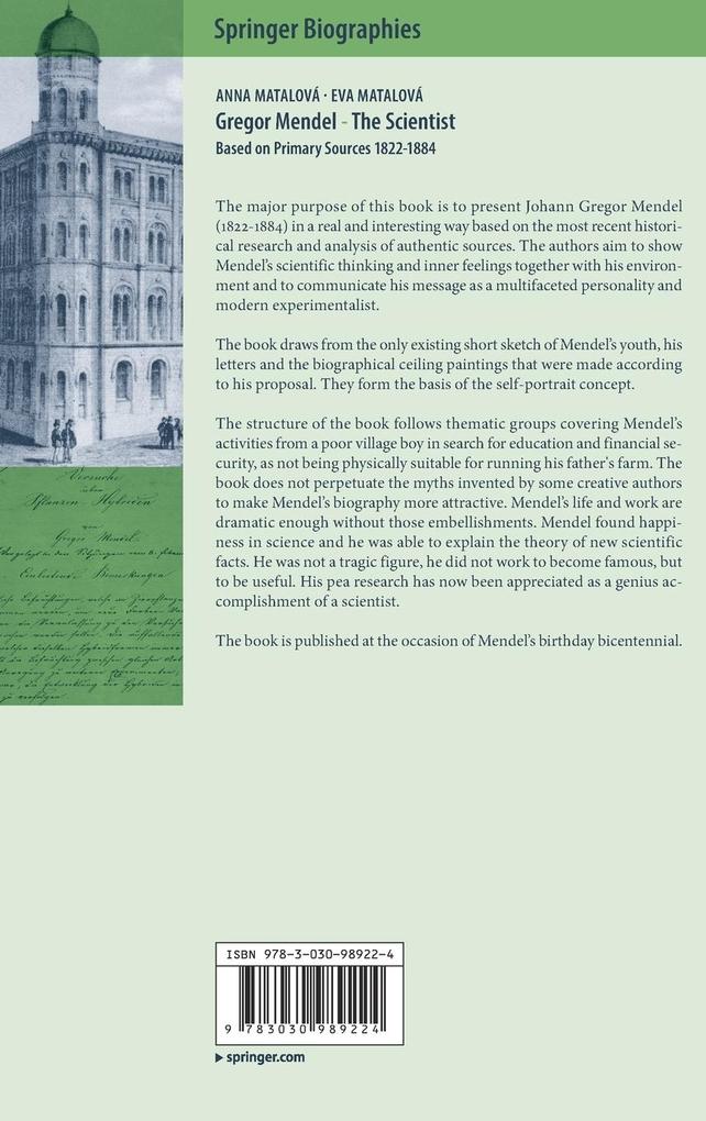 Weitere Ansicht: Gregor Mendel - The Scientist | Anna Matalová, Eva Matalová