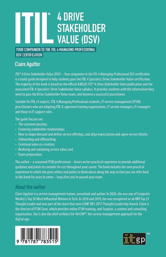 Weitere Ansicht: ITIL® 4 Drive Stakeholder Value (DSV) | Claire Agutter