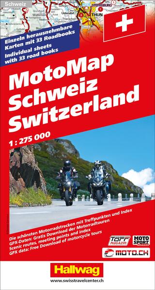 Produktbild: Schweiz MotoMap 1:275 000 Motorradkarte