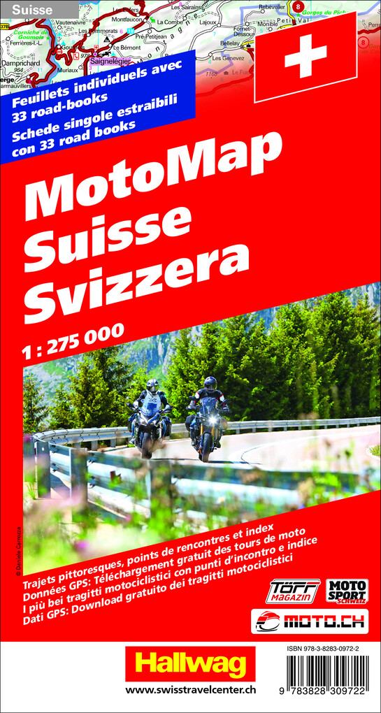 Weitere Ansicht: Schweiz MotoMap 1:275 000 Motorradkarte