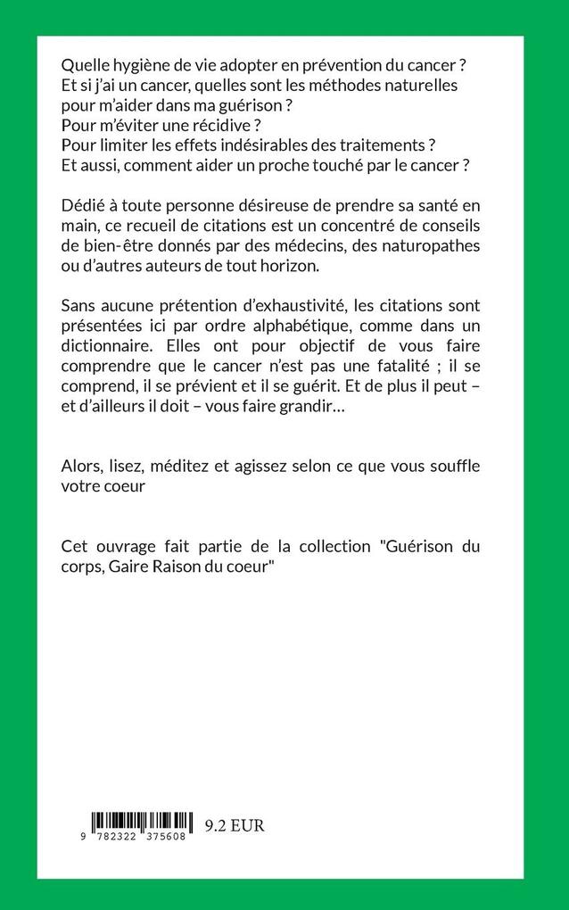 Weitere Ansicht: Cancer, Panorama des solutions naturelles | Florence Collins