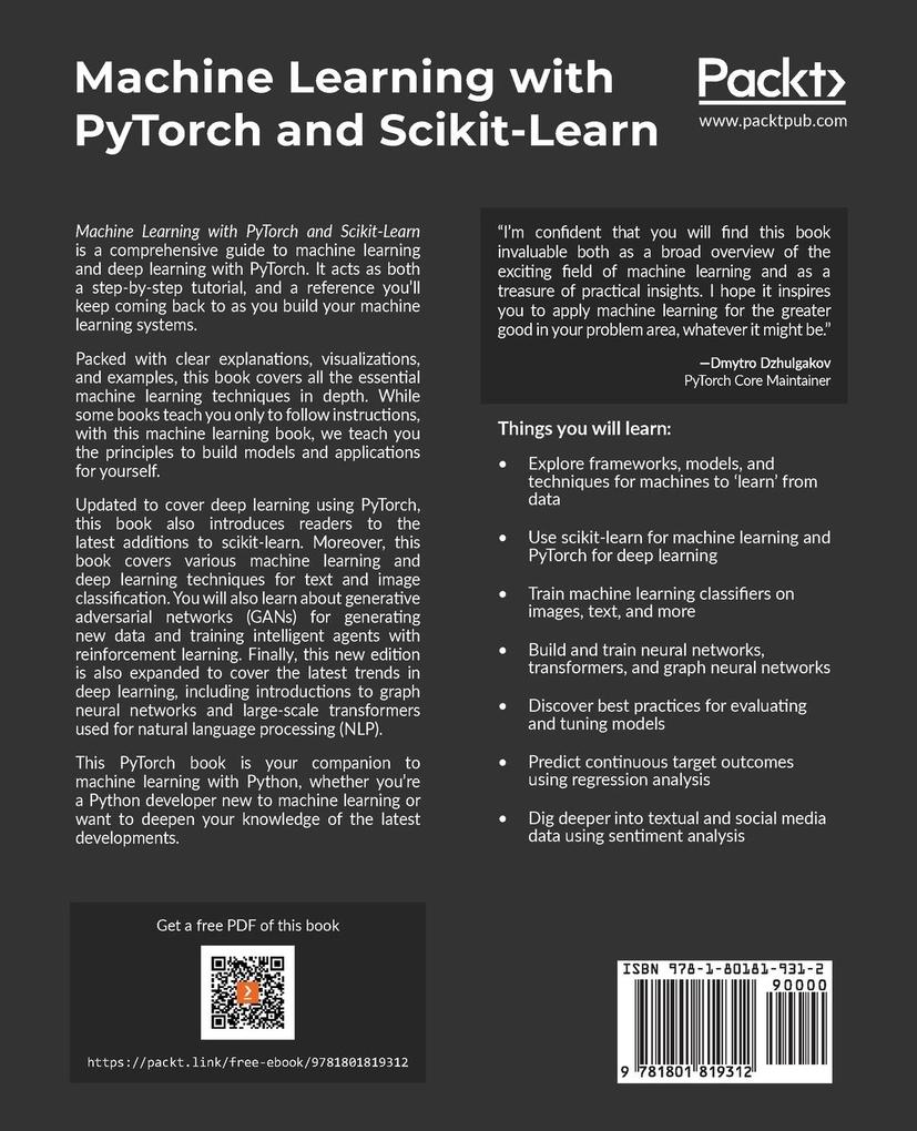 Weitere Ansicht: Machine Learning with PyTorch and Scikit-Learn | Sebastian Raschka, Yuxi (Hayden) Liu, Vahid Mirjalili