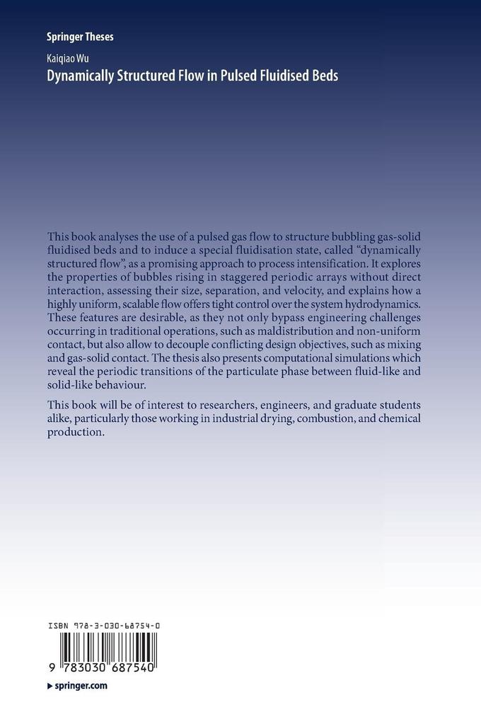Weitere Ansicht: Dynamically Structured Flow in Pulsed Fluidised Beds | Kaiqiao Wu