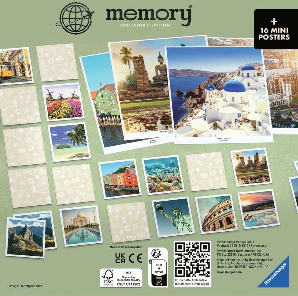 Weitere Ansicht: Ravensburger Collectors' memory® Schönste Reiseziele - 27379 - Das weltbekannte Gedächtnisspiel mit wunderschönen Bildern von Traumorten, ein besonderes memory® und eine tolle Inspiration für Reiselustige | William H. Hurter, Wiliam Hurter