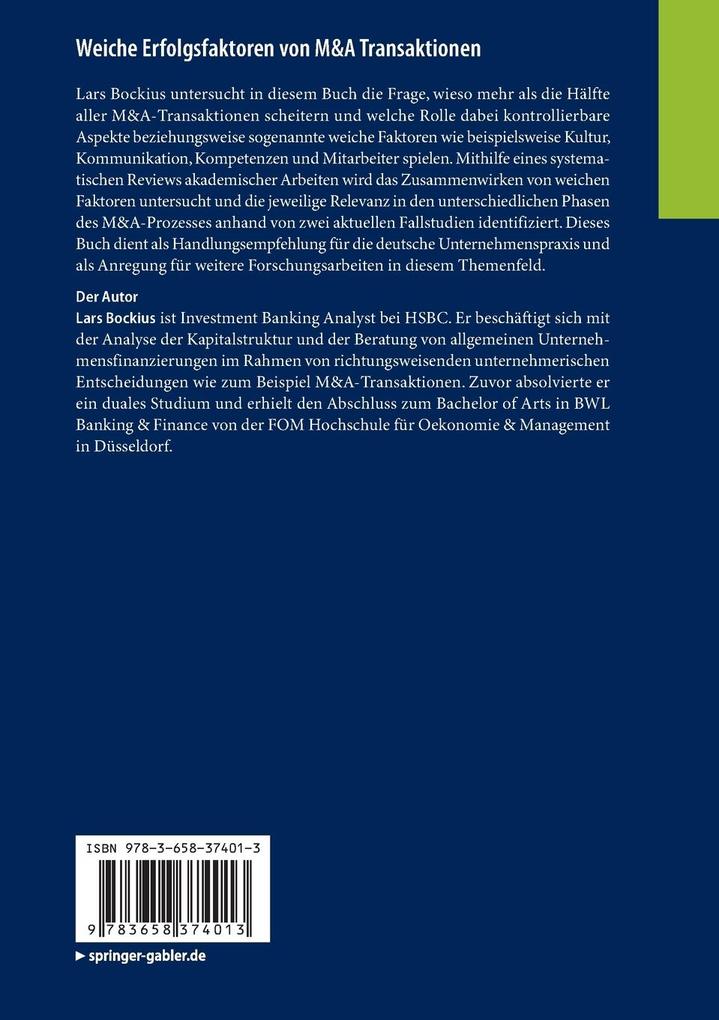 Weitere Ansicht: Weiche Erfolgsfaktoren von M&A Transaktionen | Lars Bockius