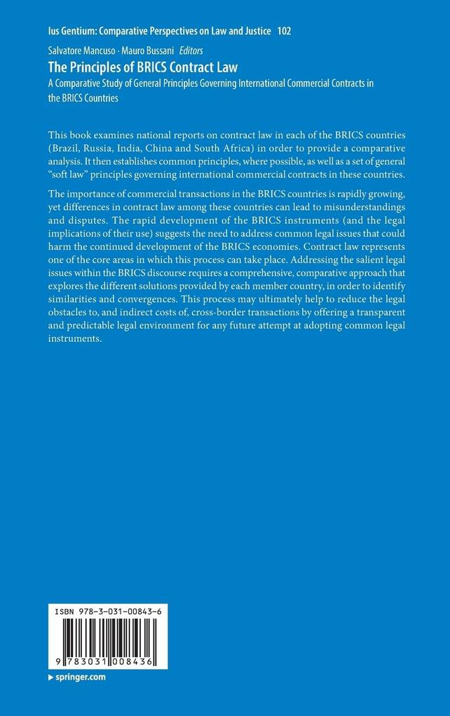 Weitere Ansicht: The Principles of BRICS Contract Law