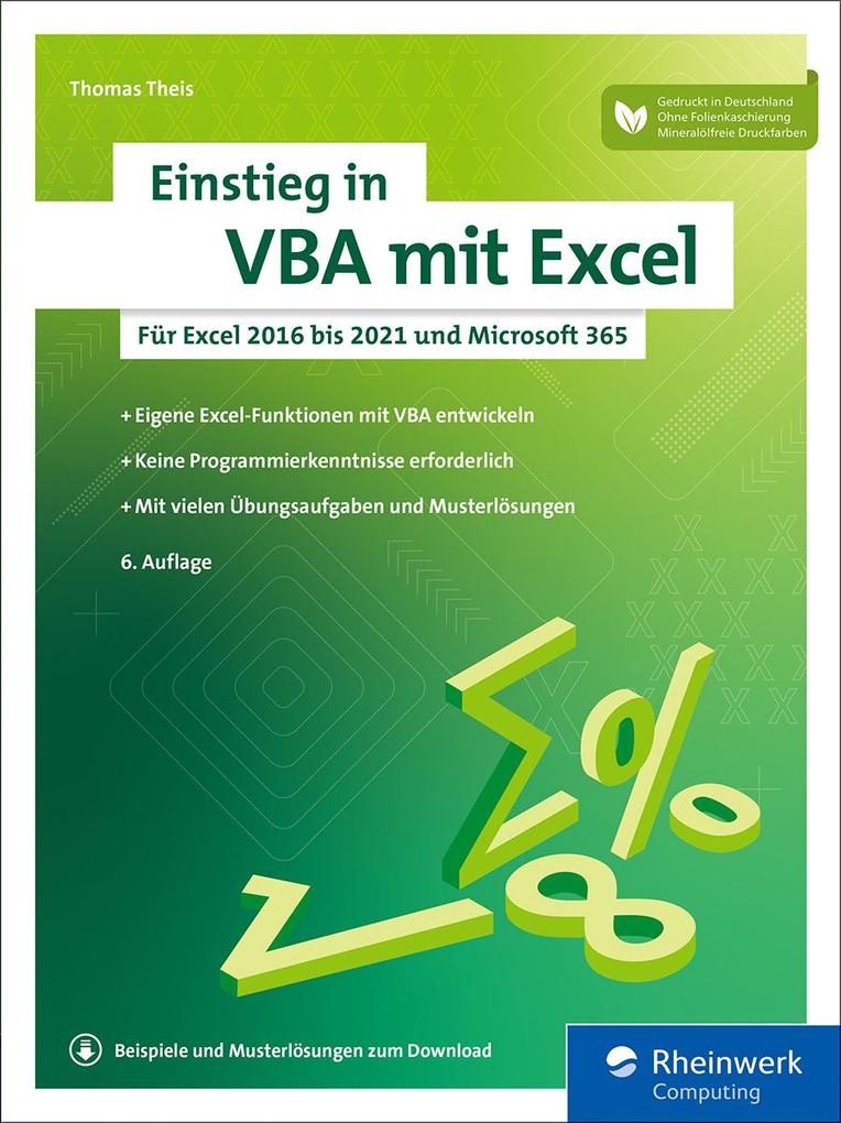 Produktbild: Einstieg in VBA mit Excel | Thomas Theis