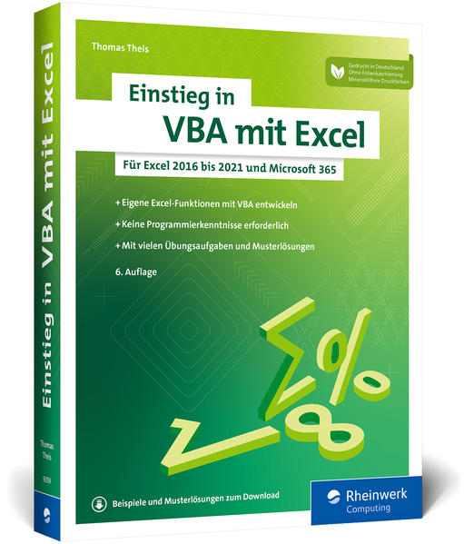 Produktbild: Einstieg in VBA mit Excel | Thomas Theis