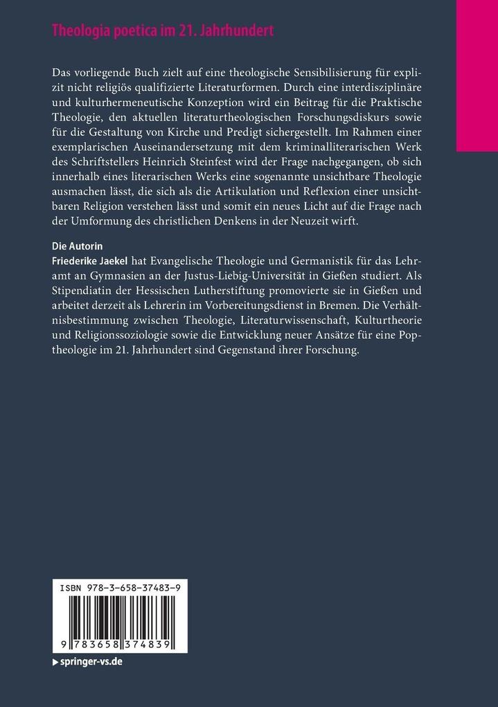 Weitere Ansicht: Theologia poetica im 21. Jahrhundert | Friederike Jaekel