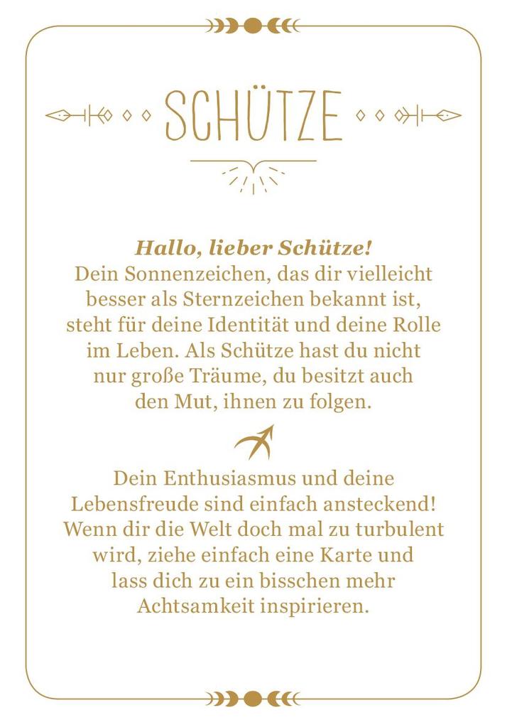 Weitere Ansicht: Achtsamkeit für den Schützen