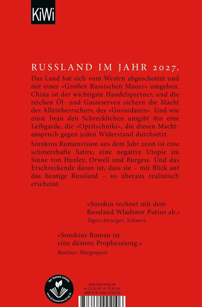 Weitere Ansicht: Der Tag des Opritschniks | Vladimir Sorokin